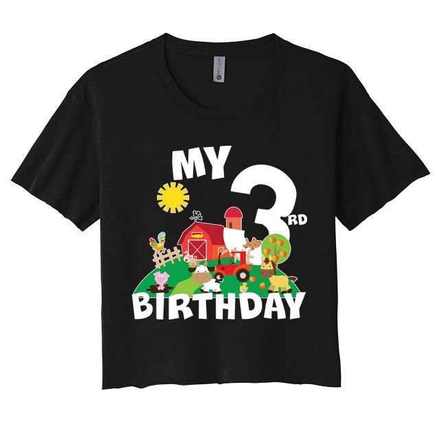 3 Year Old Farm My 3rd Birthday Crop Top