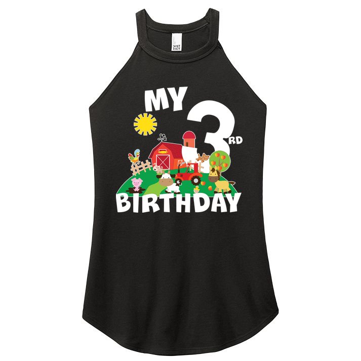 3 Year Old Farm My 3rd Birthday Women's Perfect Tri Rocker Tank