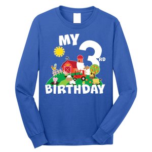 3 Year Old Farm My 3rd Birthday Long Sleeve Shirt