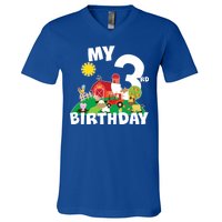 3 Year Old Farm My 3rd Birthday V-Neck T-Shirt