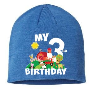 3 Year Old Farm My 3rd Birthday Sustainable Beanie