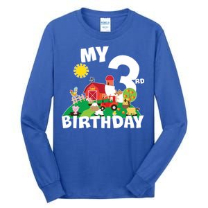 3 Year Old Farm My 3rd Birthday Tall Long Sleeve T-Shirt