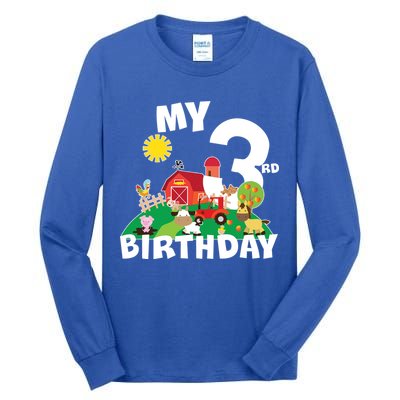 3 Year Old Farm My 3rd Birthday Tall Long Sleeve T-Shirt