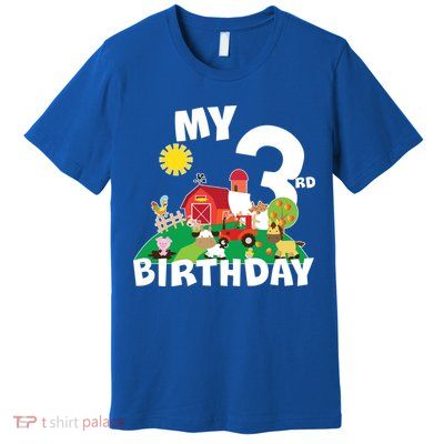 3 Year Old Farm My 3rd Birthday Premium T-Shirt
