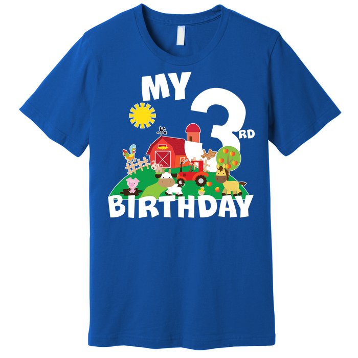 3 Year Old Farm My 3rd Birthday Premium T-Shirt