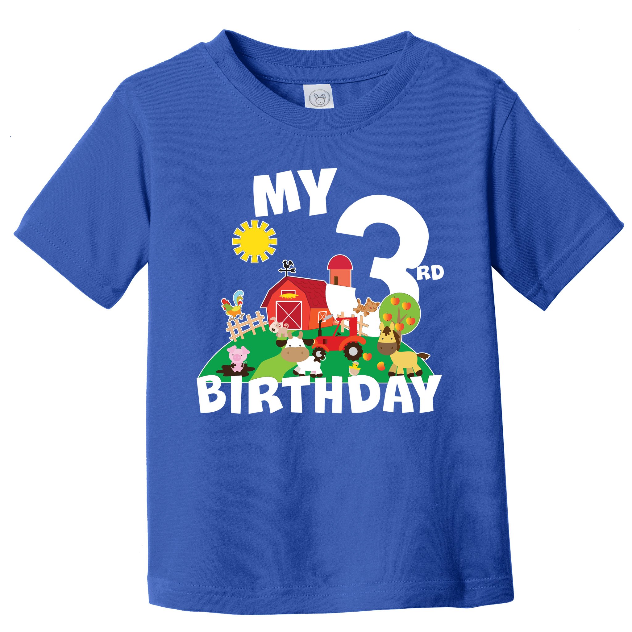 3 Year Old Farm My 3rd Birthday Toddler T-Shirt