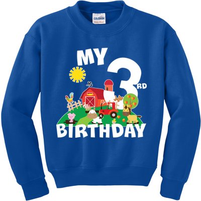 3 Year Old Farm My 3rd Birthday Kids Sweatshirt