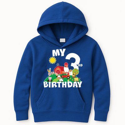 3 Year Old Farm My 3rd Birthday Kids Hoodie
