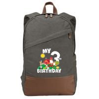 3 Year Old Farm My 3rd Birthday Cotton Canvas Backpack