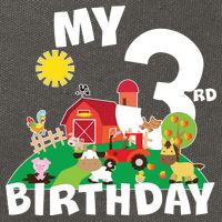 3 Year Old Farm My 3rd Birthday Cotton Canvas Backpack