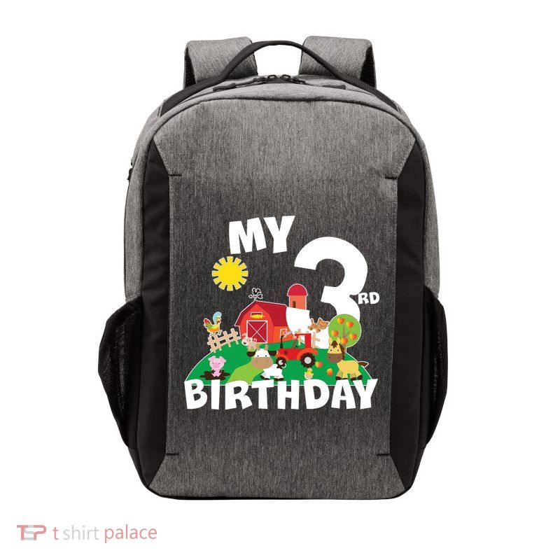 3 Year Old Farm My 3rd Birthday Vector Backpack