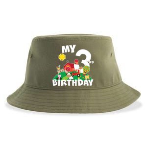 3 Year Old Farm My 3rd Birthday Sustainable Bucket Hat