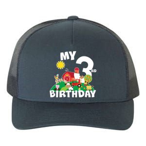 3 Year Old Farm My 3rd Birthday Yupoong Adult 5-Panel Trucker Hat