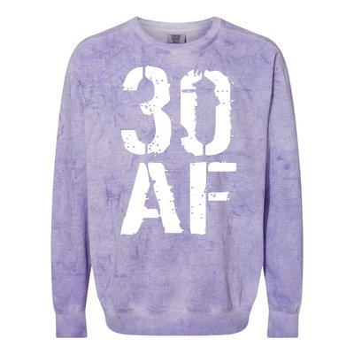 30 AF 30th Birthday Colorblast Crewneck Sweatshirt