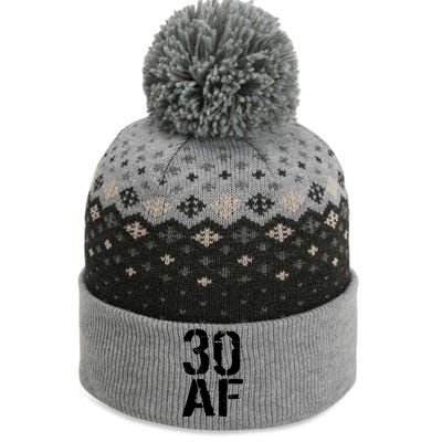 30 AF 30th Birthday The Baniff Cuffed Pom Beanie