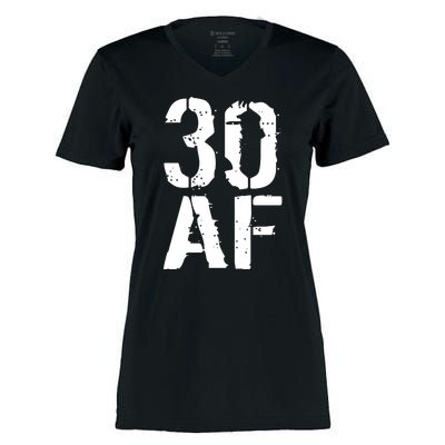 30 AF 30th Birthday Women's Momentum V-Neck T-Shirt