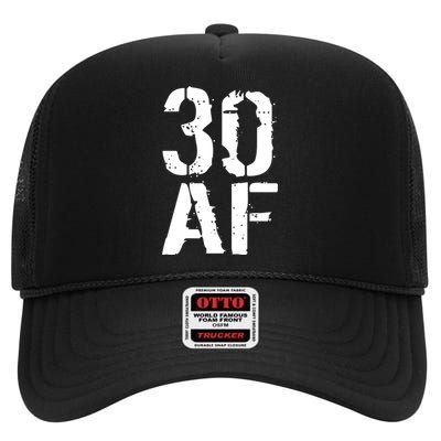 30 AF 30th Birthday High Crown Mesh Back Trucker Hat