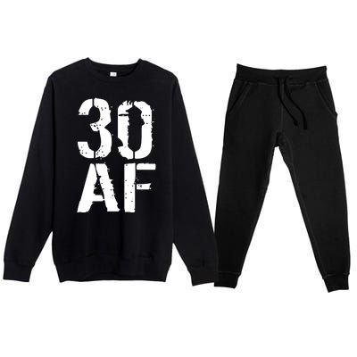 30 AF 30th Birthday Premium Crewneck Sweatsuit Set