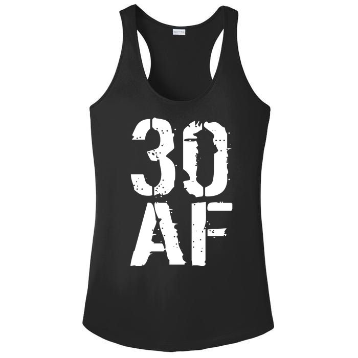 30 AF 30th Birthday Ladies PosiCharge Competitor Racerback Tank