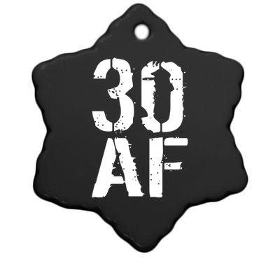 30 AF 30th Birthday Ceramic Star Ornament