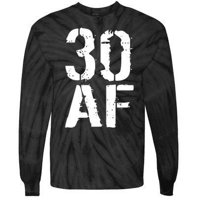 30 AF 30th Birthday Tie-Dye Long Sleeve Shirt