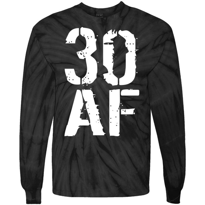 30 AF 30th Birthday Tie-Dye Long Sleeve Shirt