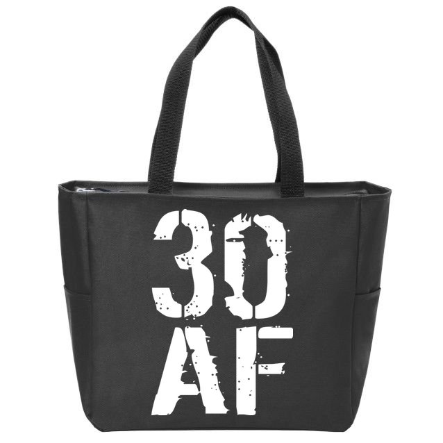 30 AF 30th Birthday Zip Tote Bag