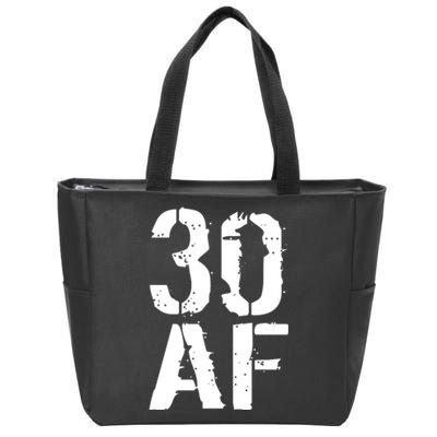 30 AF 30th Birthday Zip Tote Bag