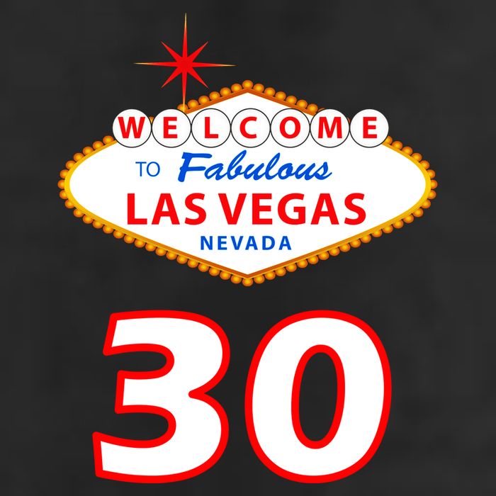 30 Years Old In Vegas - 30th Birthday Cool Comfort Performance Bucket Hat
