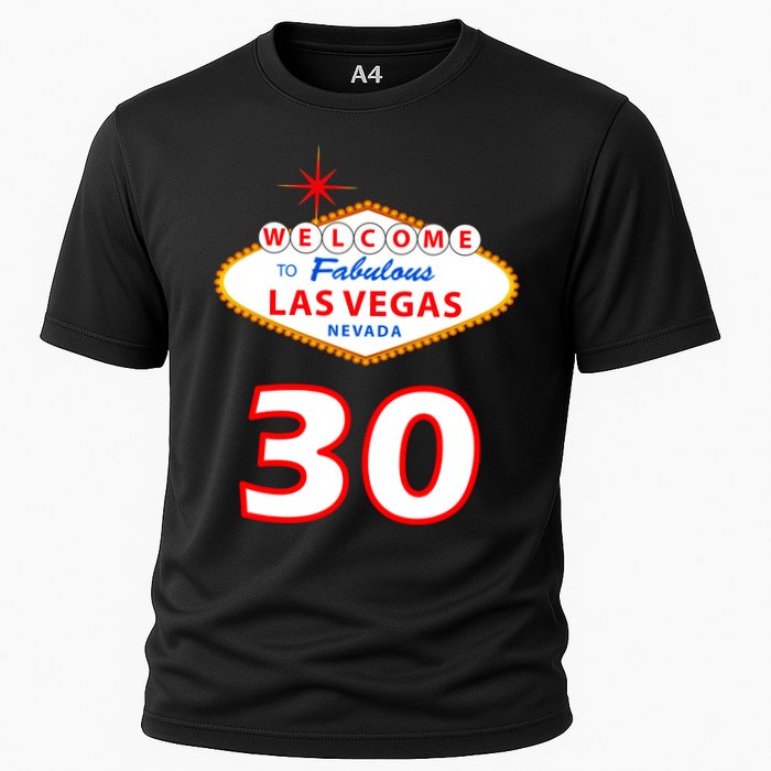 30 Years Old In Vegas - 30th Birthday Cooling Performance Crew T-Shirt