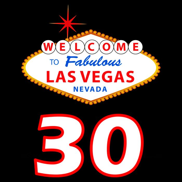 30 Years Old In Vegas - 30th Birthday Cooling Performance Crew T-Shirt