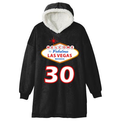 30 Years Old In Vegas - 30th Birthday Hooded Wearable Blanket