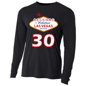 30 Years Old In Vegas - 30th Birthday Cooling Performance Long Sleeve Crew