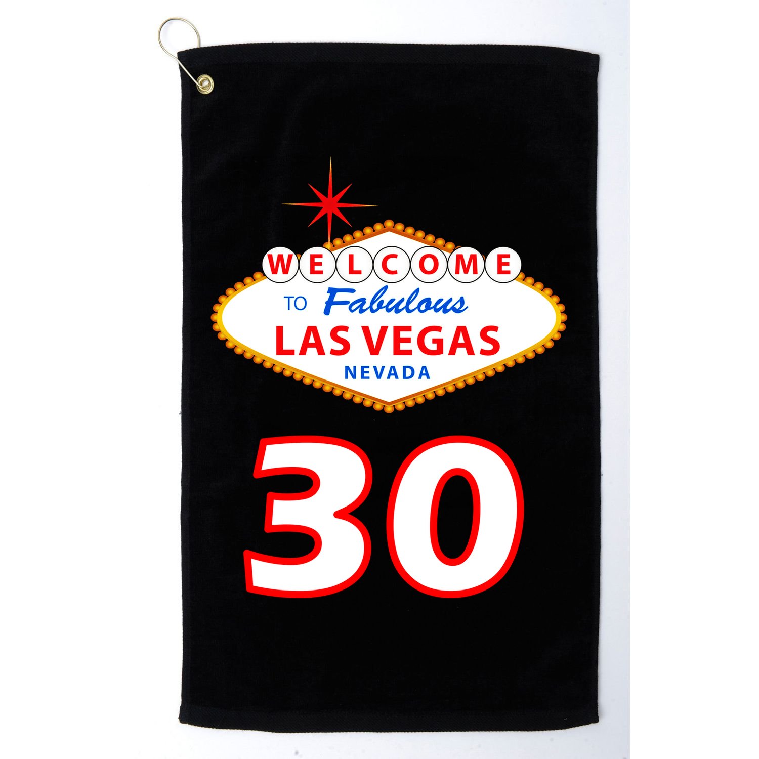 30 Years Old In Vegas - 30th Birthday Golf Towel