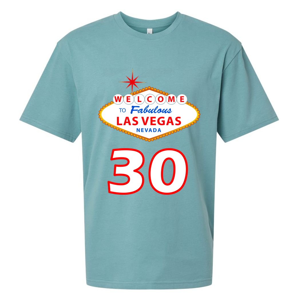 30 Years Old In Vegas - 30th Birthday Sueded Cloud Jersey T-Shirt