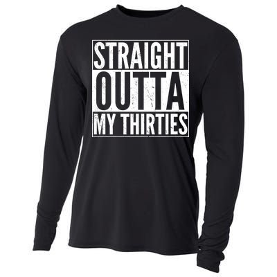 30th Birthday - Straight Outta My Thirties Cooling Performance Long Sleeve Crew