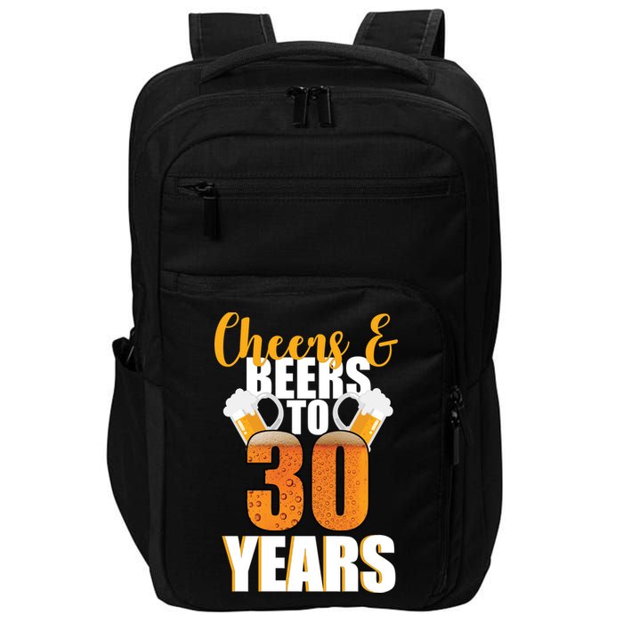 30th Birthday Cheers & Beers To 30 Years Impact Tech Backpack