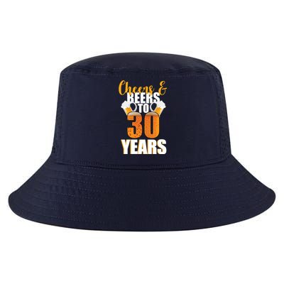 30th Birthday Cheers & Beers To 30 Years Cool Comfort Performance Bucket Hat