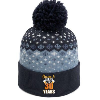 30th Birthday Cheers & Beers To 30 Years The Baniff Cuffed Pom Beanie