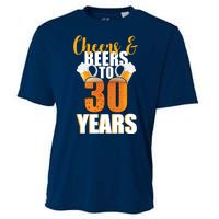 30th Birthday Cheers & Beers To 30 Years Cooling Performance Crew T-Shirt