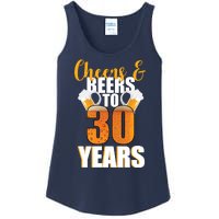 30th Birthday Cheers & Beers To 30 Years Ladies Essential Tank