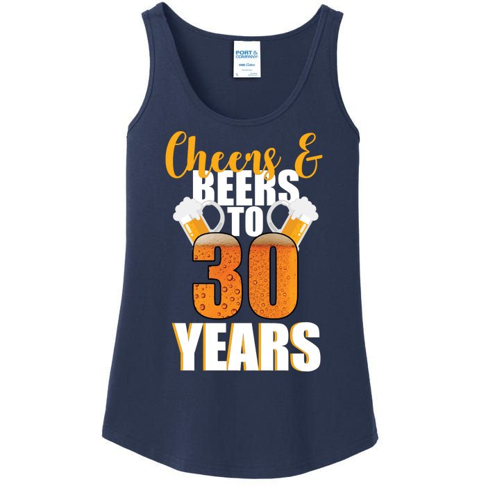 30th Birthday Cheers & Beers To 30 Years Ladies Essential Tank