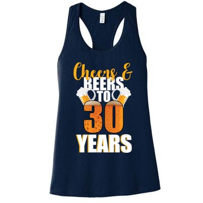 30th Birthday Cheers & Beers To 30 Years Womens Tank Top