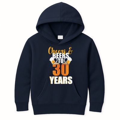 30th Birthday Cheers & Beers To 30 Years Kids Hoodie