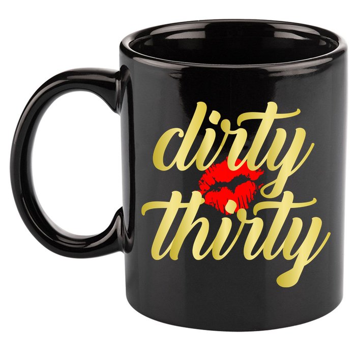 30th Birthday Dirty Thirty Limited Edition 11oz C Handle Ceramic Mug