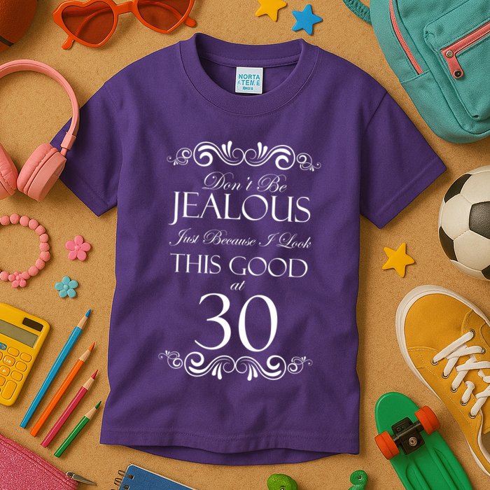 30th Birthday: Don't Be Jealous Just Because I Look This Good At Thirty Kids T-Shirt