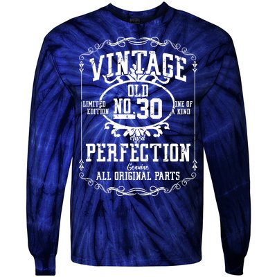 30th Birthday Genuine All Original Parts Tie-Dye Long Sleeve Shirt