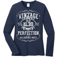 30th Birthday Genuine All Original Parts Ladies Long Sleeve Shirt