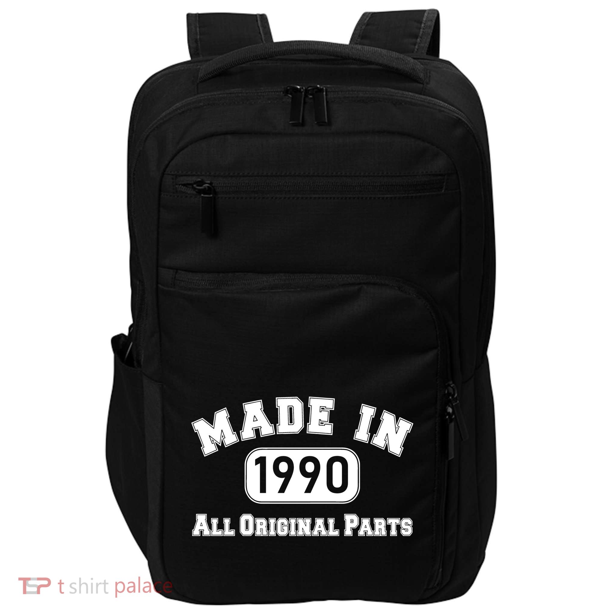 30th Birthday Made in 1990 All Original Parts Impact Tech Backpack