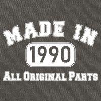30th Birthday Made in 1990 All Original Parts Cotton Canvas Backpack